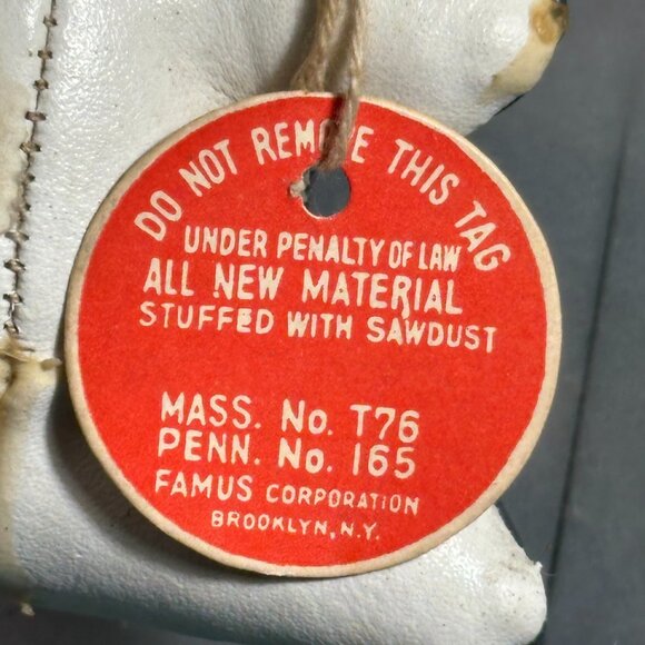 Dakin Leather Mouse Big Ears Hand-Stitched Details Collar Sawdust filling Vtg - Picture 8 of 10